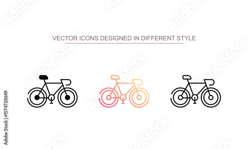 Bicycle icon design with white background stock illustration