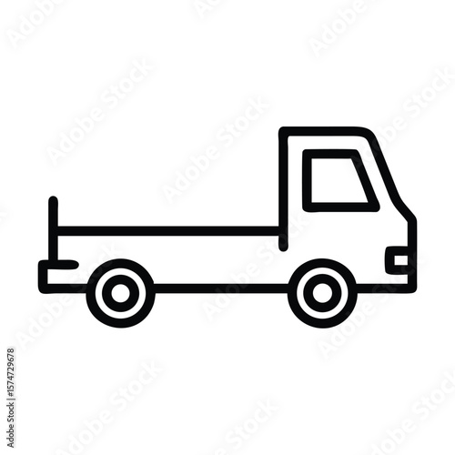cartoon truck isolated on white