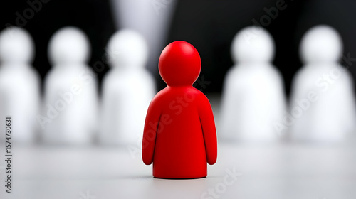 Happy and enjoy Stand out from the crowd and different creative idea concepts, Hierarchy, power,One different on better,