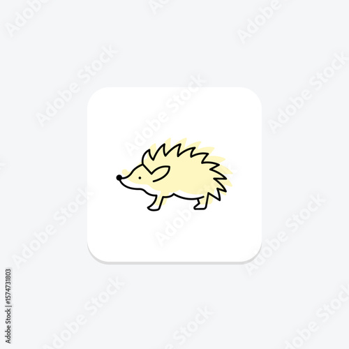 Porcupine, vector, pixel perfect, illustrator file