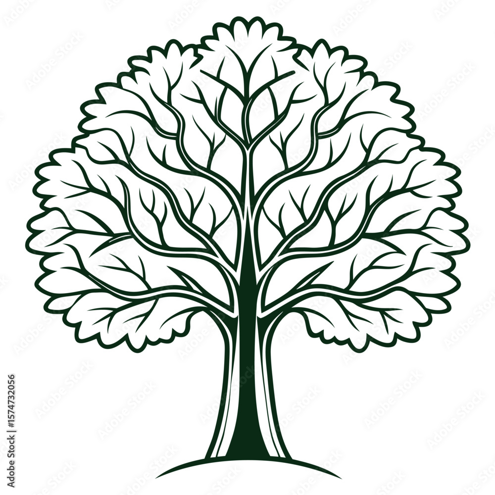 Fototapeta premium vector tree silhouette isolated