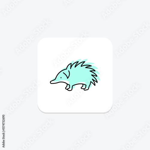 Echidna, vector, pixel perfect, illustrator file