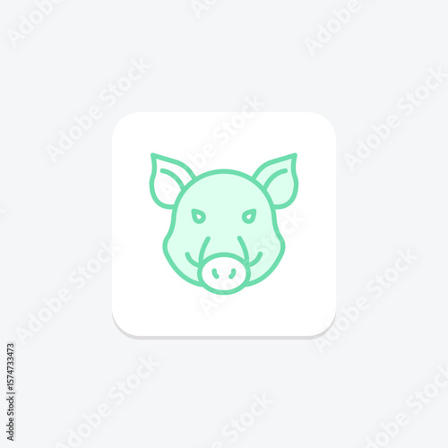 Boar, vector, pixel perfect, illustrator file