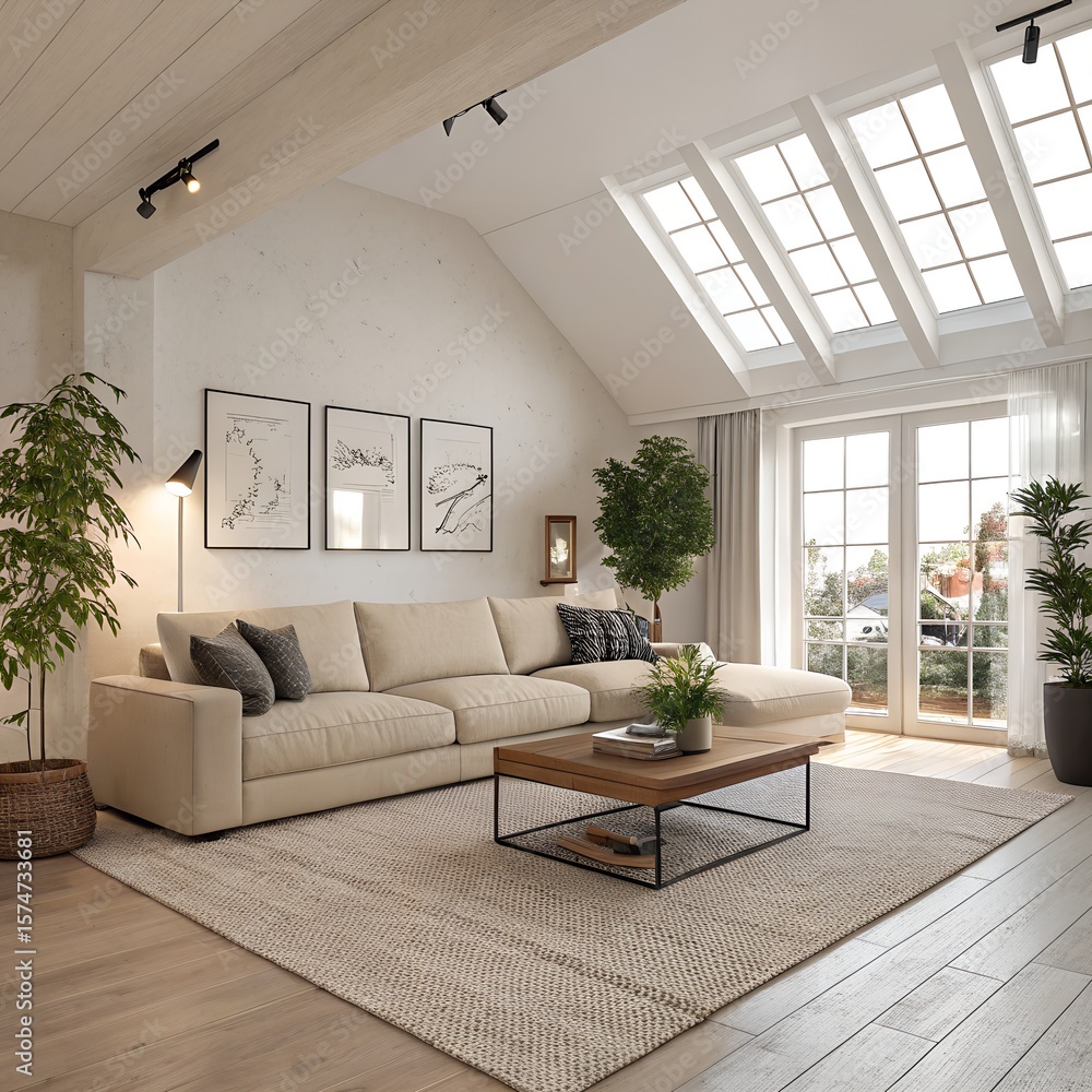 Fototapeta premium living room interior