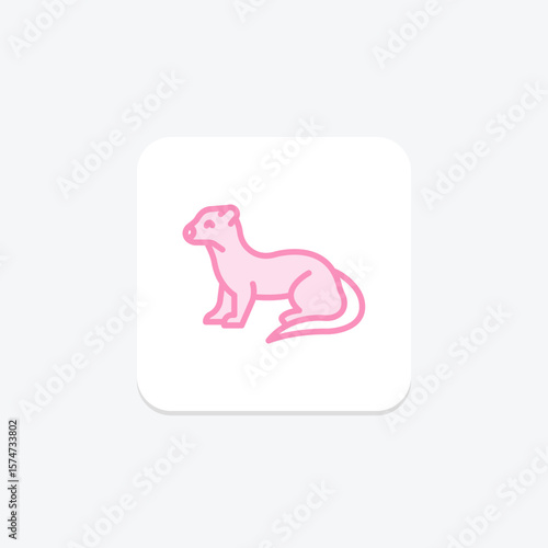 Weasel, vector, pixel perfect, illustrator file