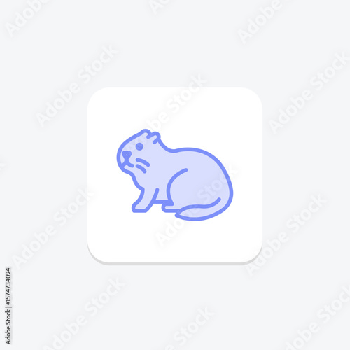 Coypu, vector, pixel perfect, illustrator file