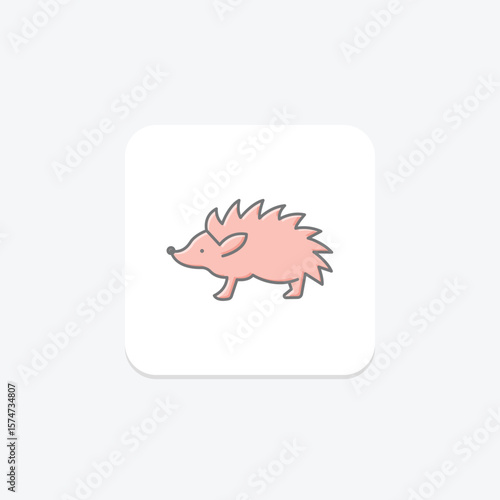 Porcupine, vector, pixel perfect, illustrator file