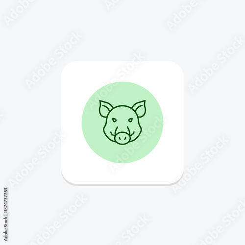 Boar, vector, pixel perfect, illustrator file