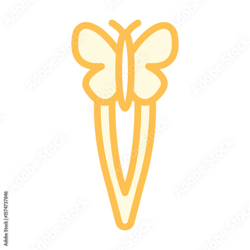 Butterfly Pin duotone line icon , vector, pixel perfect, illustrator file 
