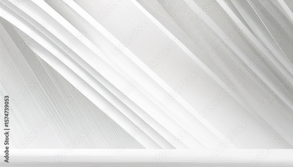 Obraz premium white abstract long minimal banner light neutral background with lines and copy space for text facebook cover