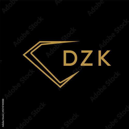 DZK Letter Initial Logo Design Template Vector Illustration