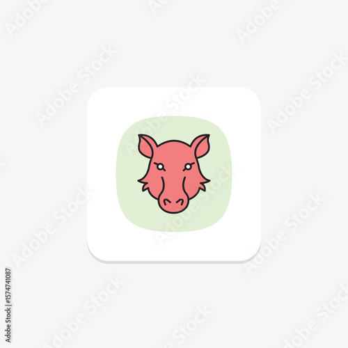 Warthog, vector, pixel perfect, illustrator file