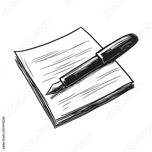 Last will, vector icon in sketch style