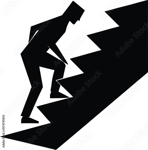 silhouette of a man walking on the road