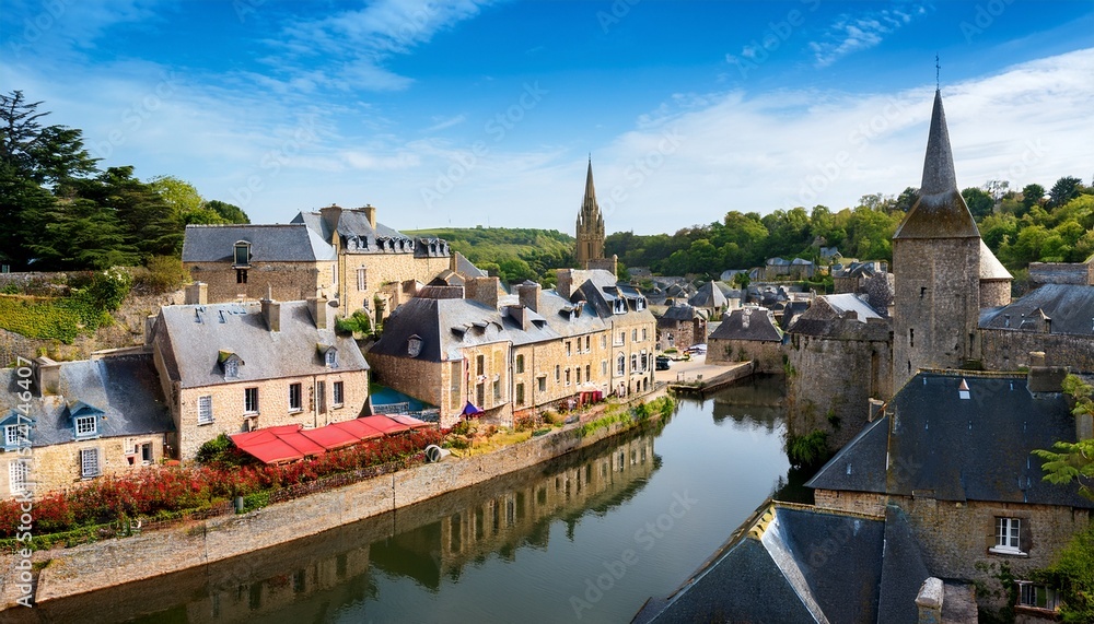 Naklejka premium historic town of dinan bretagne france