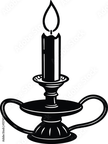 candlestick isolated on white background