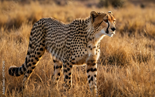 image of a cheetah in the wild, generated by AI