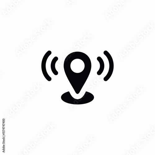 location signal icon sign vector