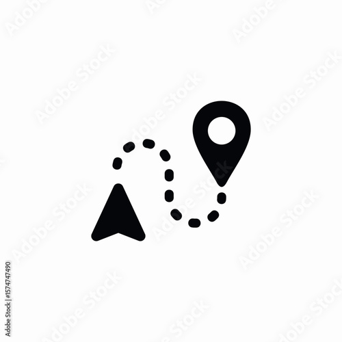 navigation location icon sign vector