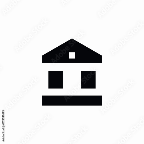 pillar building icon sign vector
