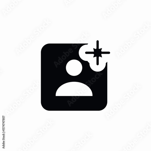 portrait edit icon sign vector