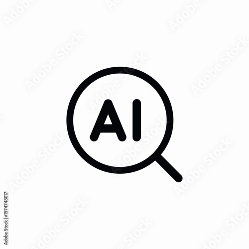 search ai icon sign vector