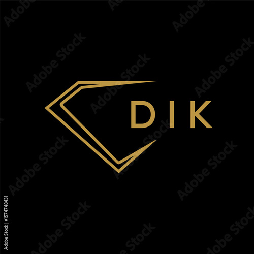 DIK Letter Initial Logo Design Template Vector Illustration