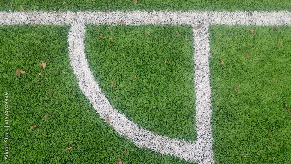 Naklejka premium corner of a football field