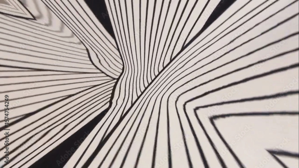 Obraz premium Abstract Black and White Linear Background.