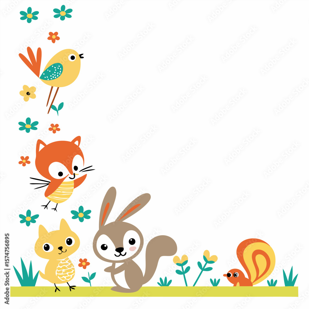 Fototapeta premium animel and noksha vector post
