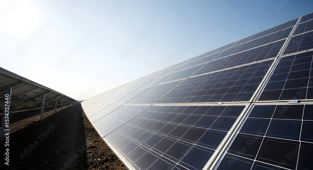 Obraz premium Harvesting Sunlight: A Modern Solar Farm
