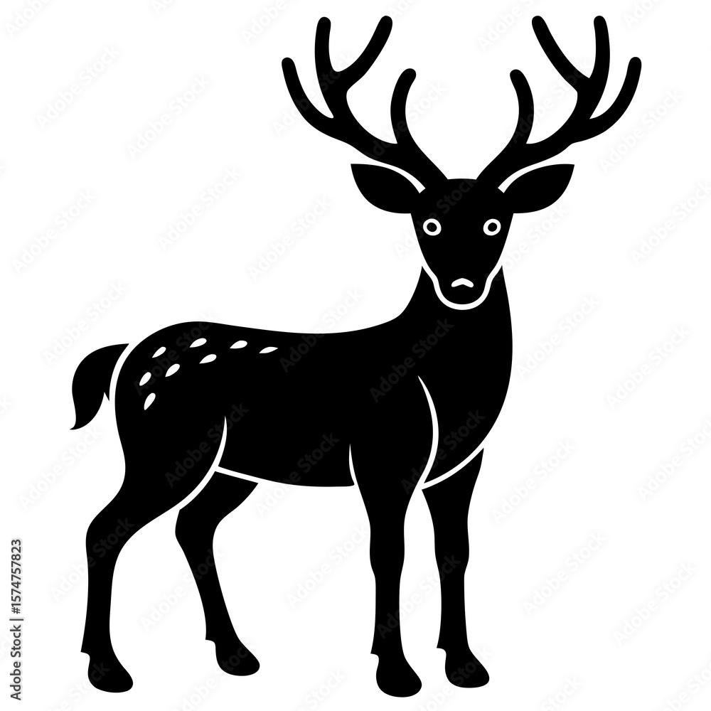 Obraz premium deer silhouette vector