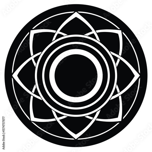 therapeutic circle symbol on white background
