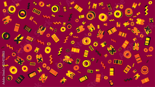 Vibrant geometric abstract pattern. Vector for abstract background, presentation, website, and creative poster.