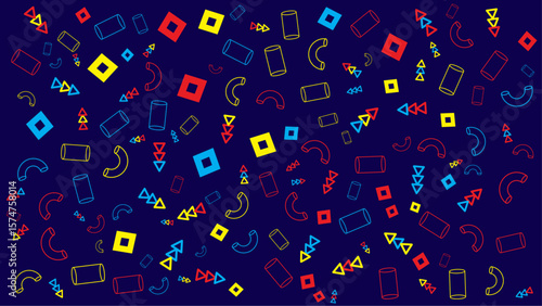 Vibrant geometric pattern of colorful shapes. Vector for abstract background, presentation, website, and creative poster.