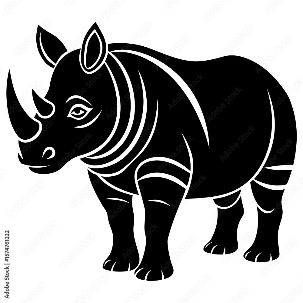 Fototapeta premium rhino vector illustration