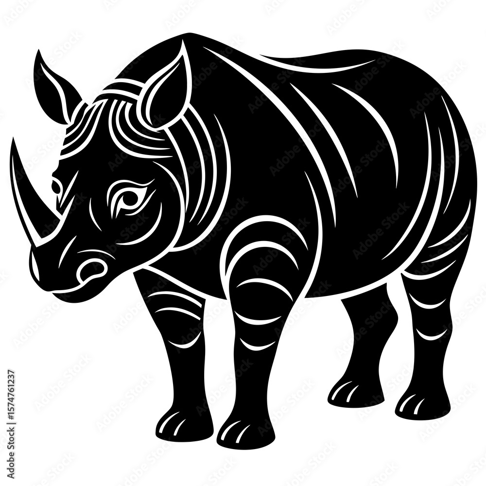Fototapeta premium rhino vector illustration