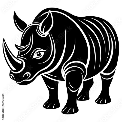 rhino isolated on white