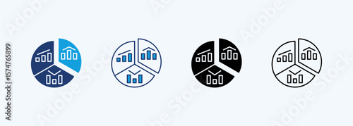 Segmentation Icon Set Multiple Style Collection