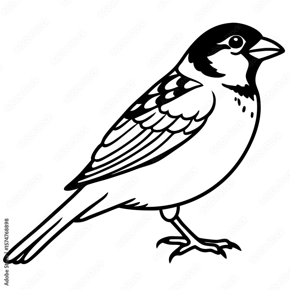 Obraz premium Majestic Sparrow Silhouette