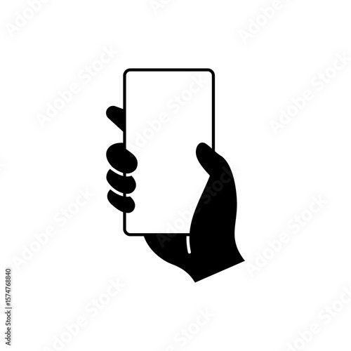 Hands holding Smartphone icon. containing Finger touching Smartphone, Hand holding mobile phone icon for app or website, Smartphone PNG