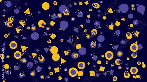 Colorful abstract geometric pattern. Abstract seamless memphis loop video for presentation, intro, outro, and social media.
