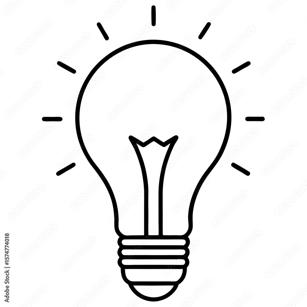 Creative Light Bulb Flat Icon Creative Light Bulb Flat Icon