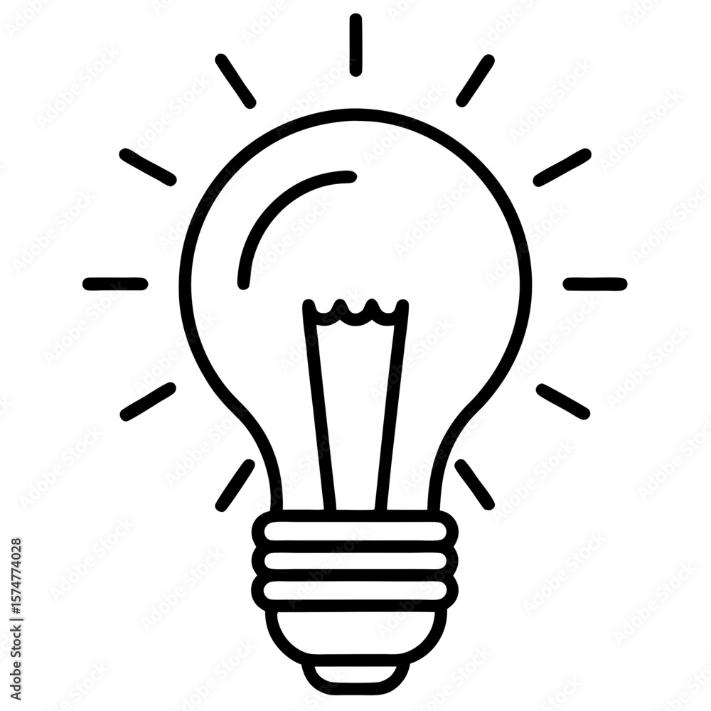 Creative Light Bulb Flat Icon Creative Light Bulb Flat Icon