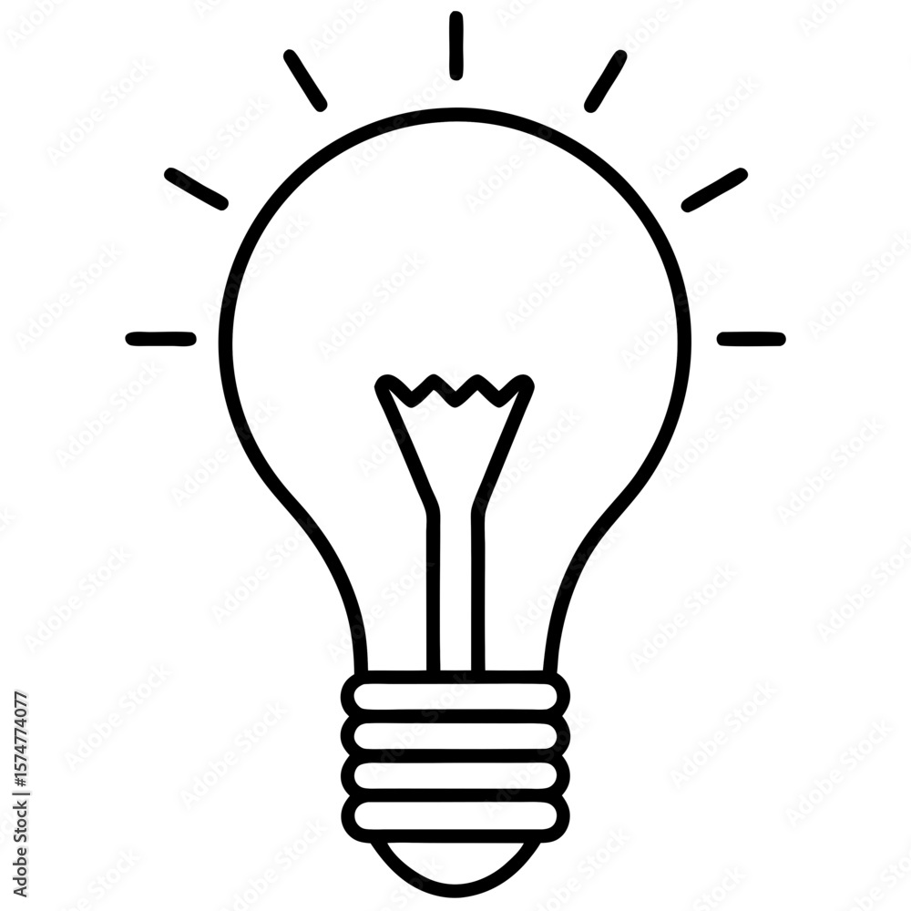 Creative Light Bulb Flat Icon Creative Light Bulb Flat Icon