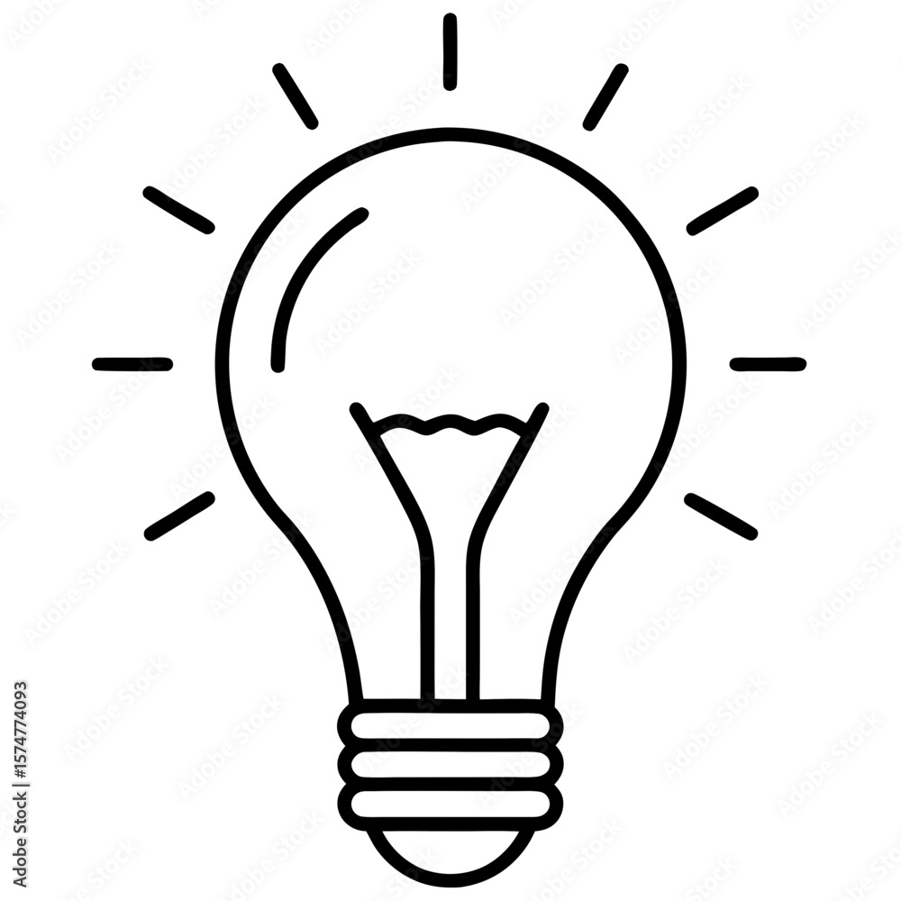 Creative Light Bulb Flat Icon Creative Light Bulb Flat Icon