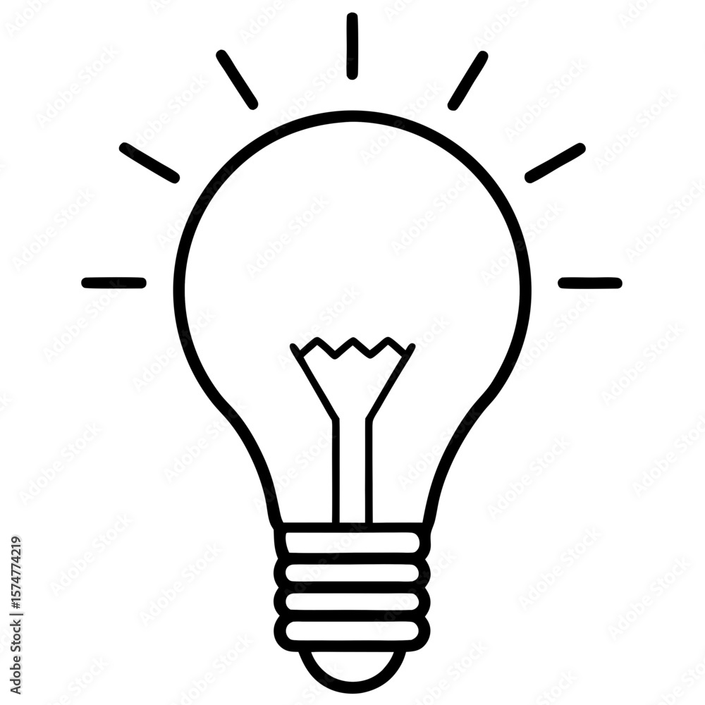 Creative Light Bulb Flat Icon Creative Light Bulb Flat Icon
