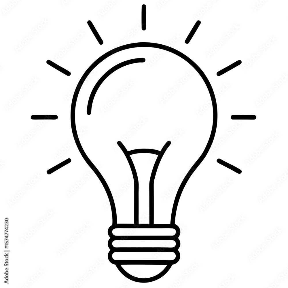 Creative Light Bulb Flat Icon Creative Light Bulb Flat Icon