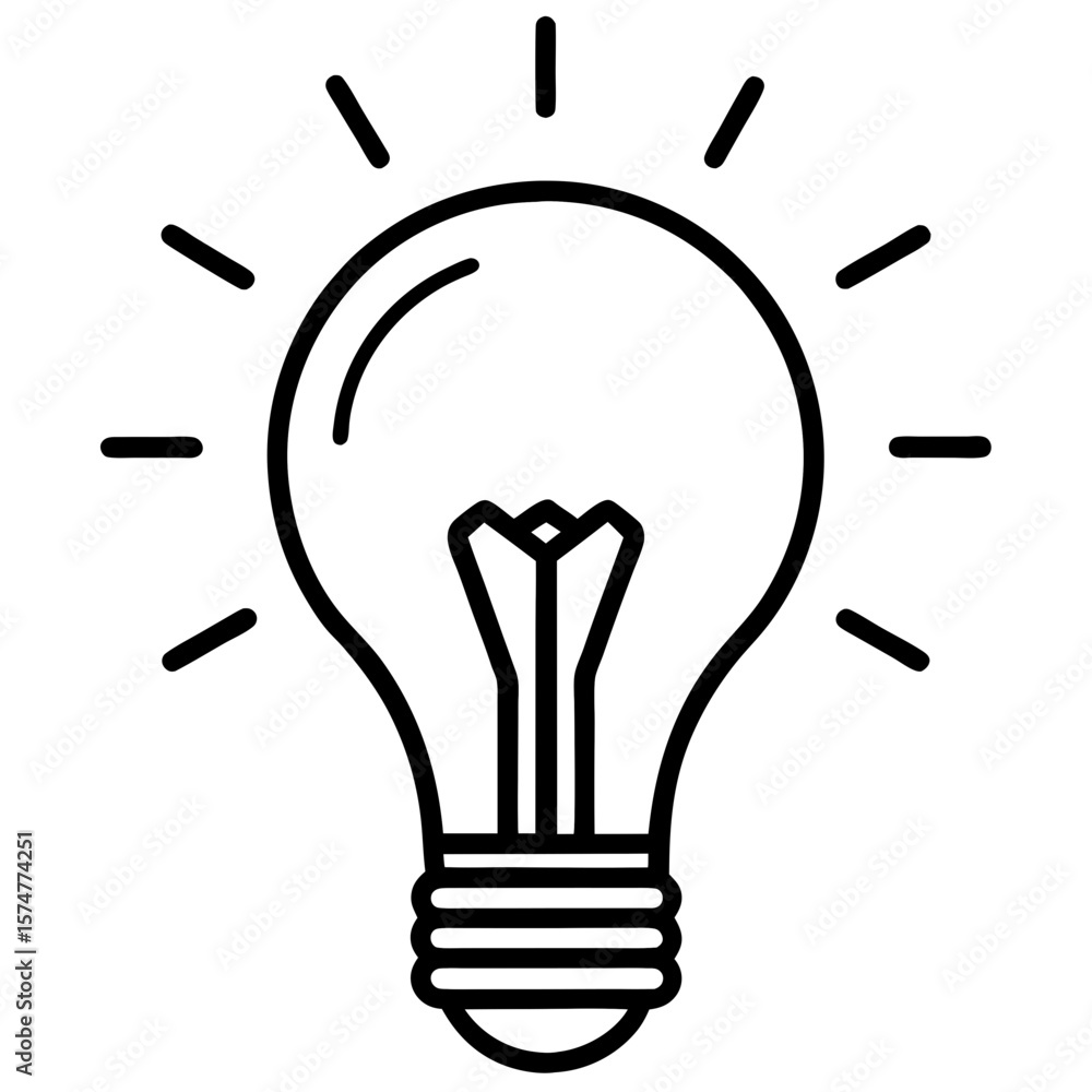 Creative Light Bulb Flat Icon Creative Light Bulb Flat Icon