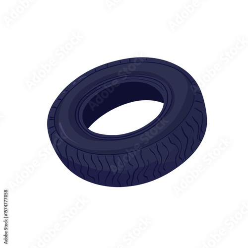 car tire isolated on white